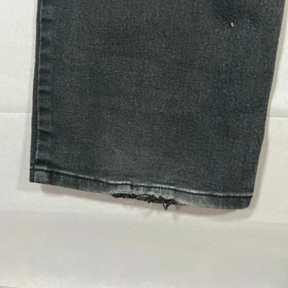 Jones New York Sutton Straight Jeans Womens 18W Black Denim Cotton High Rise